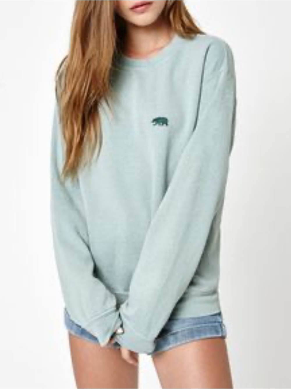 Brandy Melville Light Mint Green Crewneck Sweater